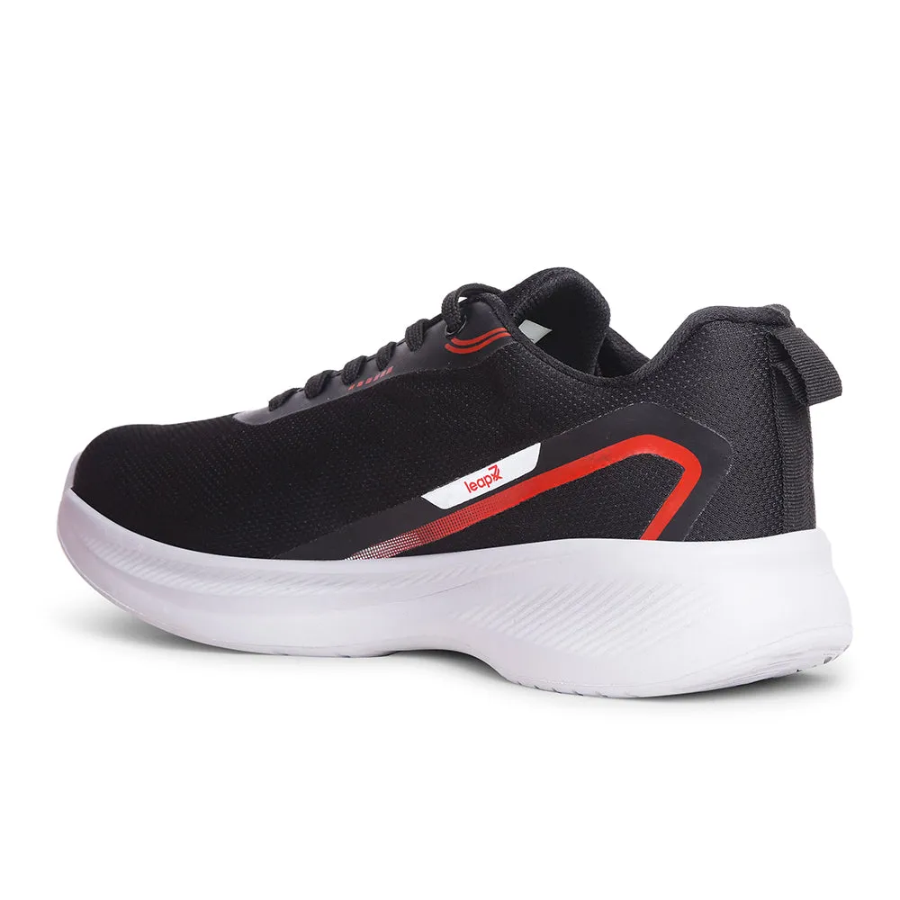Leap7x Sports Black Running Shoes For Mens KOOPER-1E By Liberty Versatile Usage