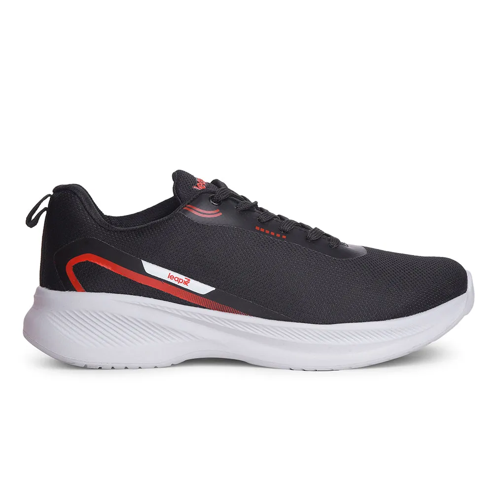 countryside running shoes product - differentiation Leap7x Sports Black Running Shoes For Mens KOOPER-1E By Liberty