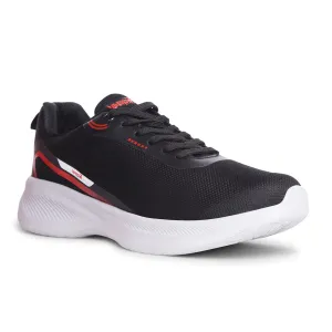 casual runners' footwear Anti Odor Leap7x Sports Black Running Shoes For Mens KOOPER-1E By Liberty