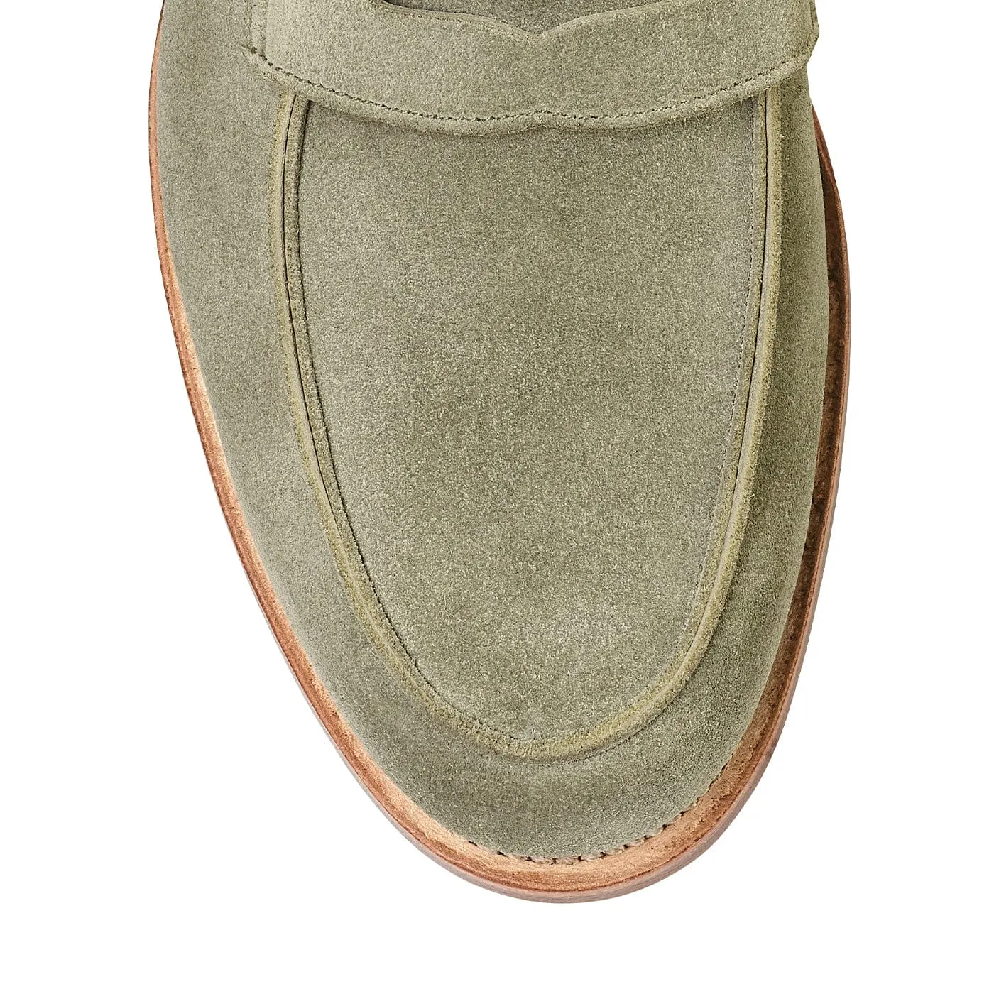 Lilou Pistachio Calf Suede Casual Style Shoes Ground Smooth