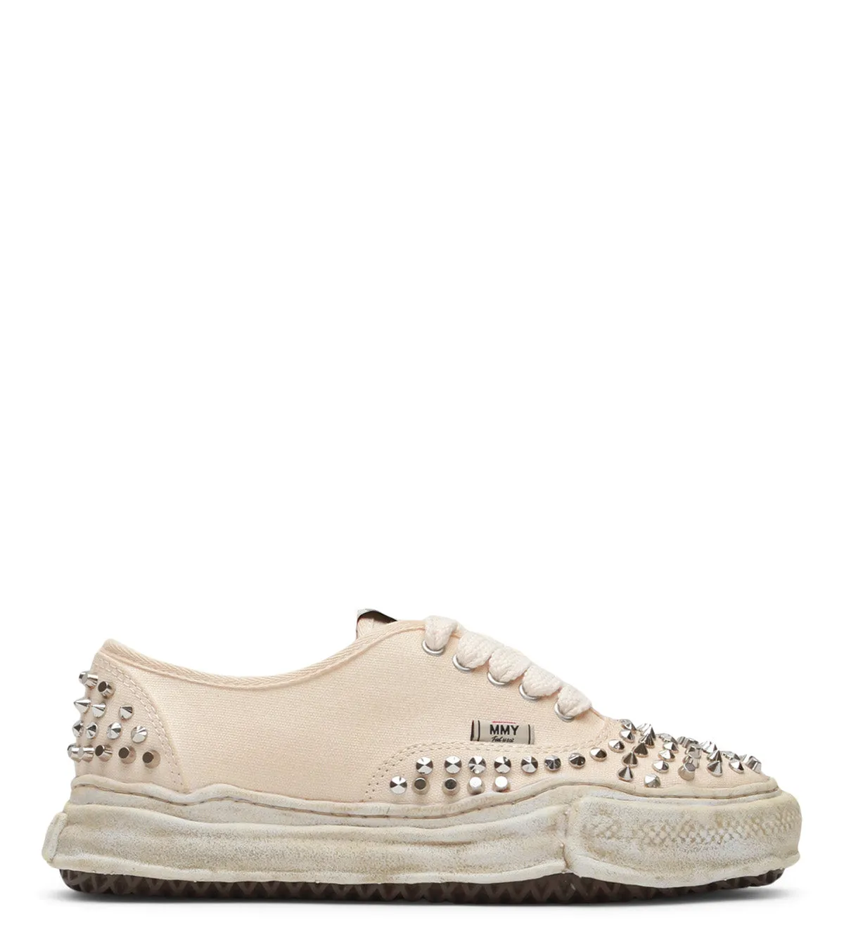Mihara Yasuhiro Baker Studded Low White Signature Style Distinctive flair