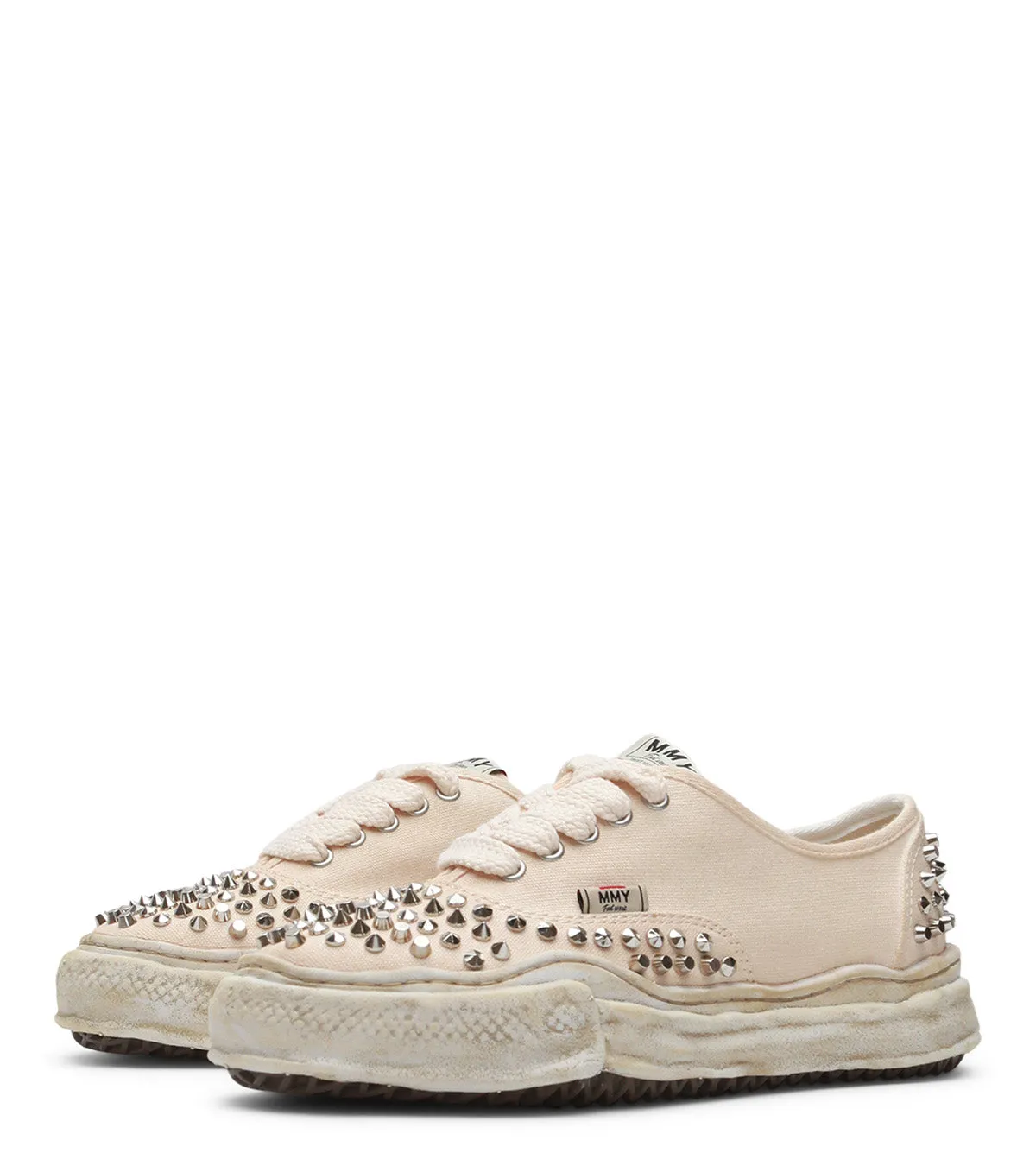 Mihara Yasuhiro Baker Studded Low White Smart Chic
