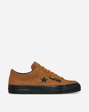 Go Style Ventilated Side IRAK NYC One Star Pro Low Top Sneakers Amber Brown