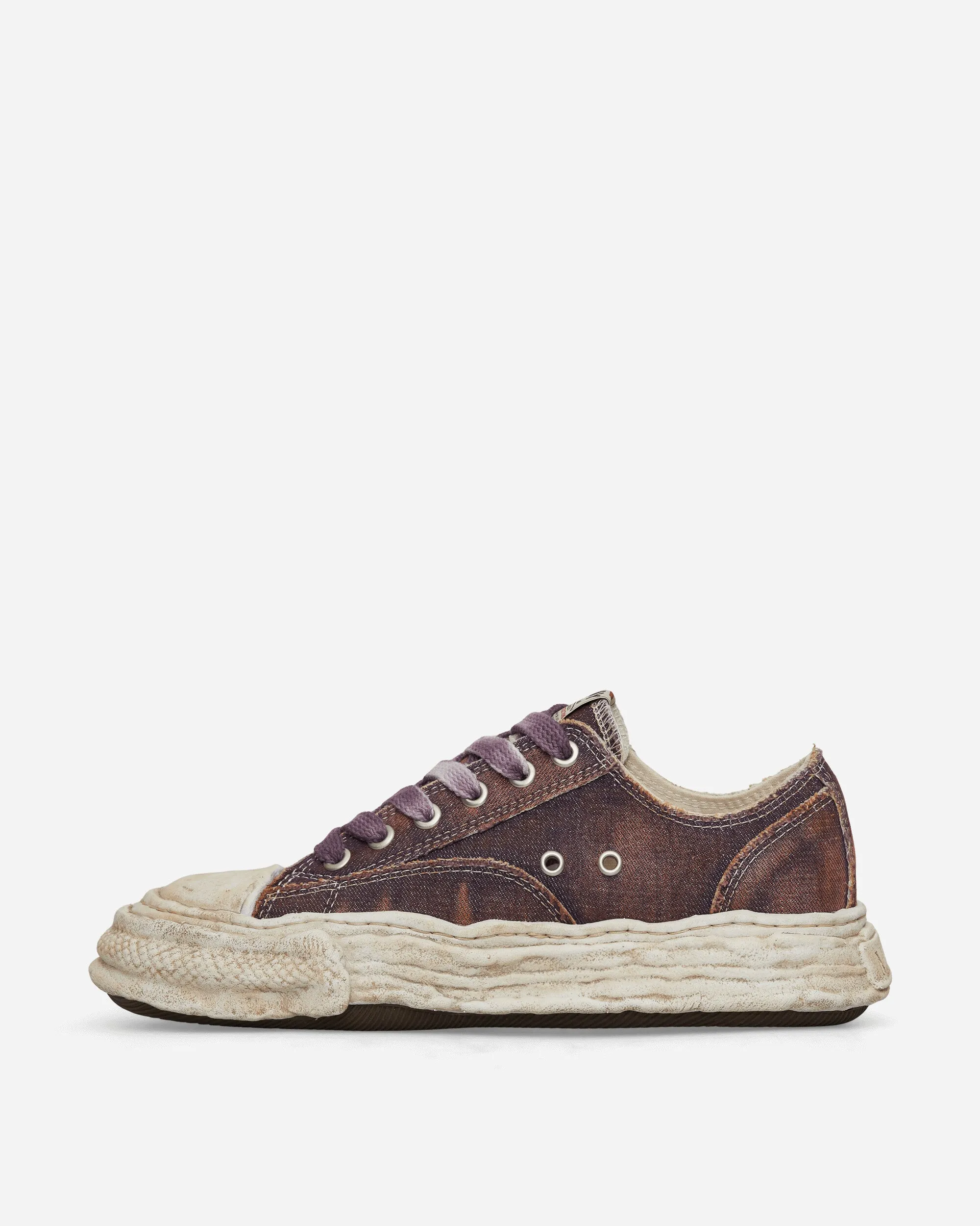 Train Step Peterson 23 OG Sole Washed Denim Low Sneakers Purple