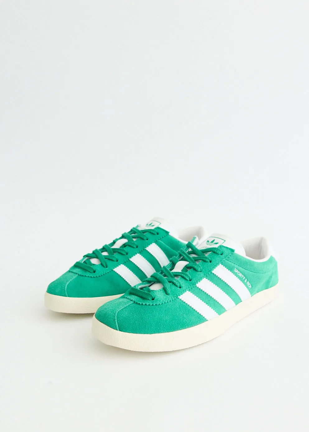 LightweightUpper Soft Footbed x Sporty & Rich Blanc 'Court Green' Sneakers