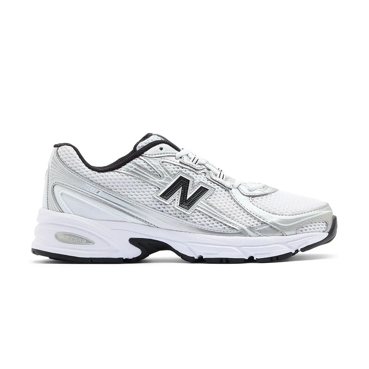 740 'White Silver Metallic' Relax Step Durable outsole