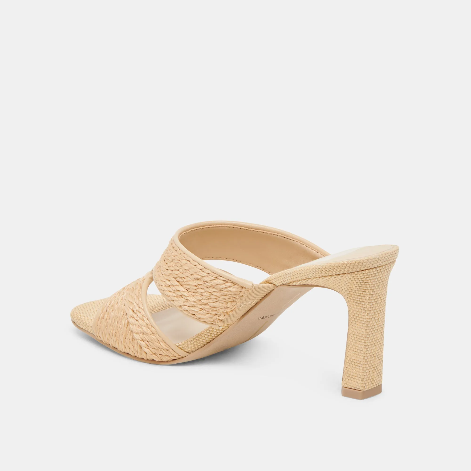 GITEL WIDE HEELS LT NATURAL RAFFIA Dress Shoes Smart Casual Heels
