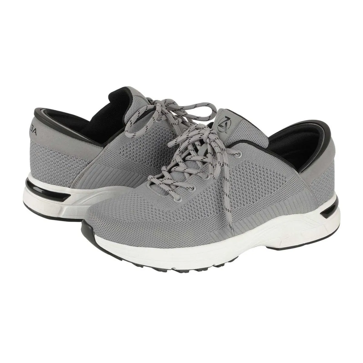 Relaxed Fit Shoes Zeba Men's Stone Grey Fabric Slip On