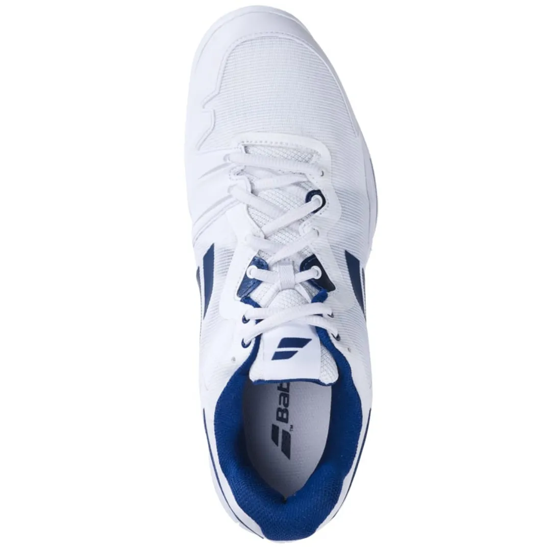 Babolat SFX3 All Court Men Tennis Shoes - White/Navy Supportive