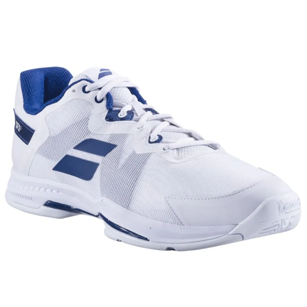 Non Marking Babolat SFX3 All Court Men Tennis Shoes - White/Navy