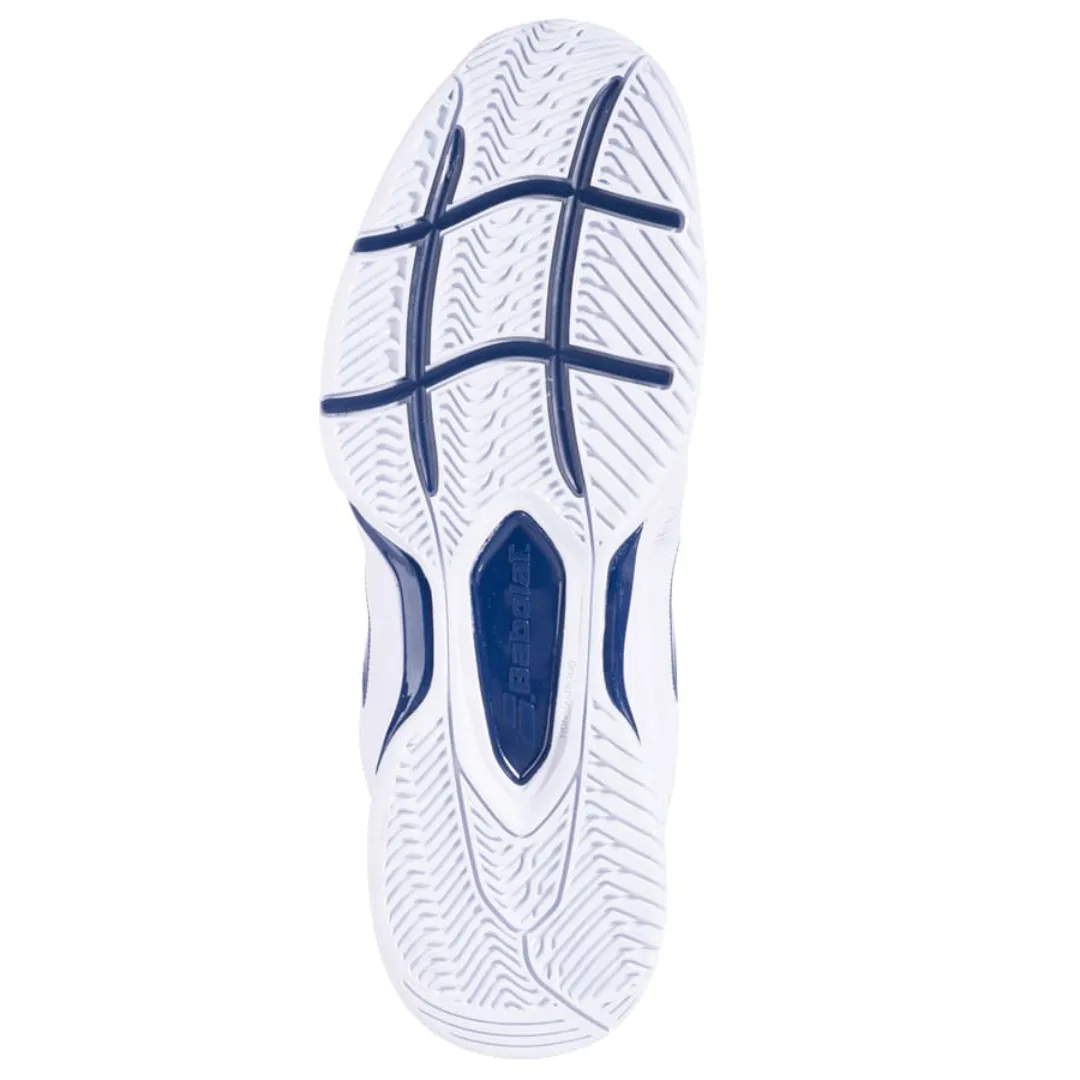 Babolat SFX3 All Court Men Tennis Shoes - White/Navy Soft Padding
