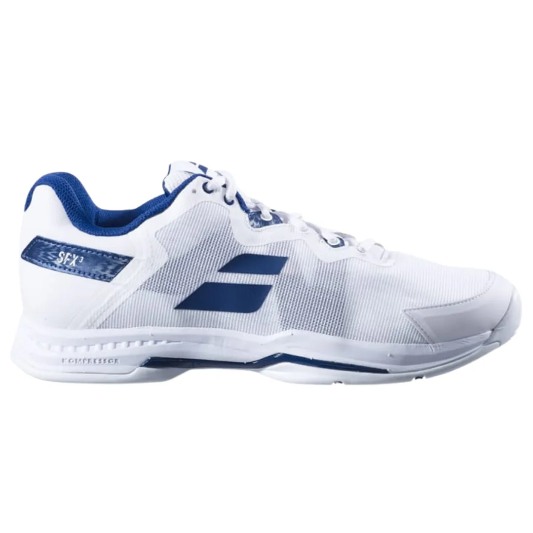 Trendy Everyday Gear Babolat SFX3 All Court Men Tennis Shoes - White/Navy