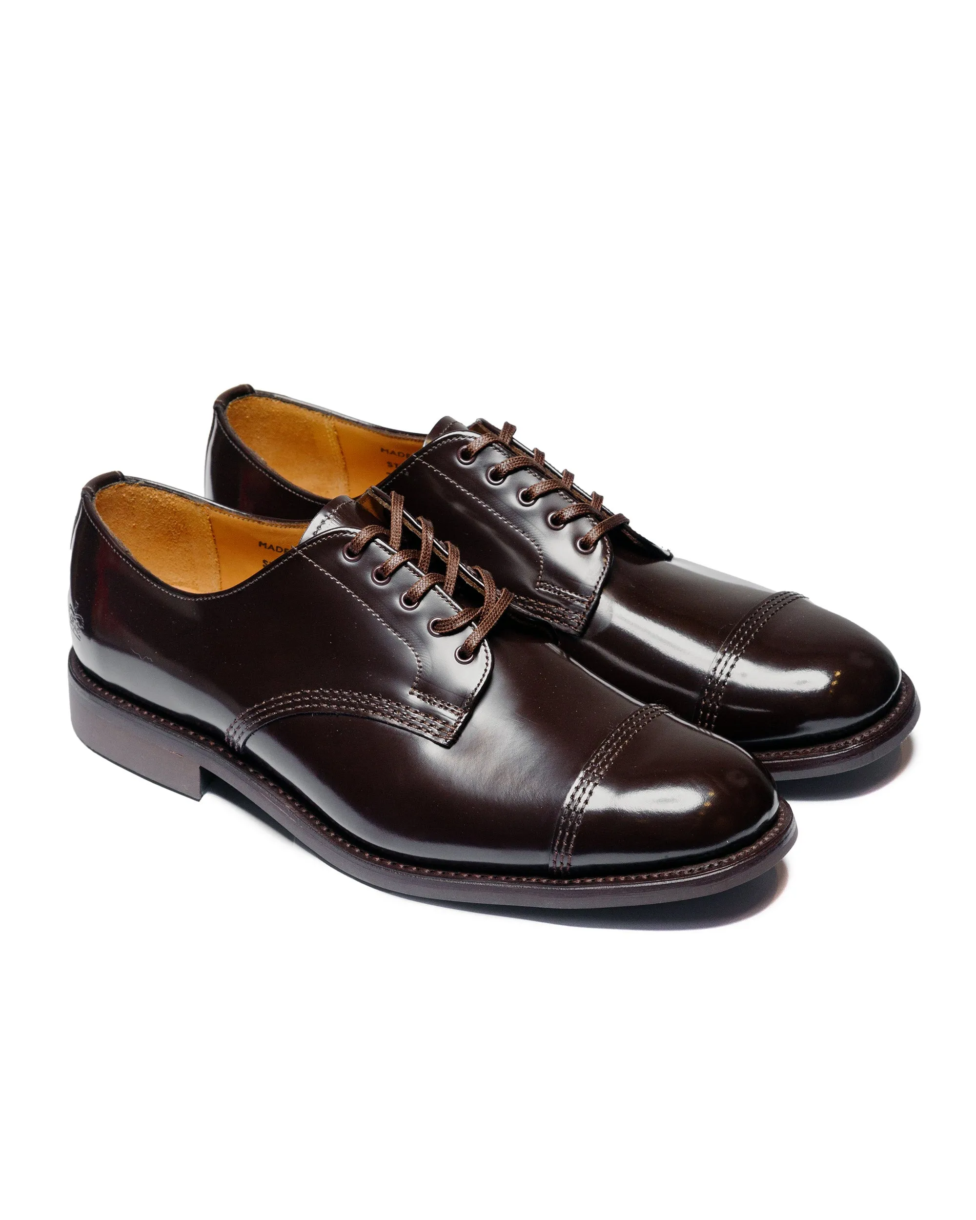 Sanders 1128TD Military Derby Shoe Ebony Brown Sunset Step