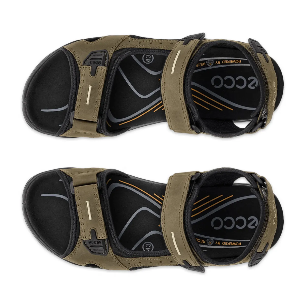 Ecco Men's Offroad Yucatan Tarmac Sporty Flip-flops Spring Shine