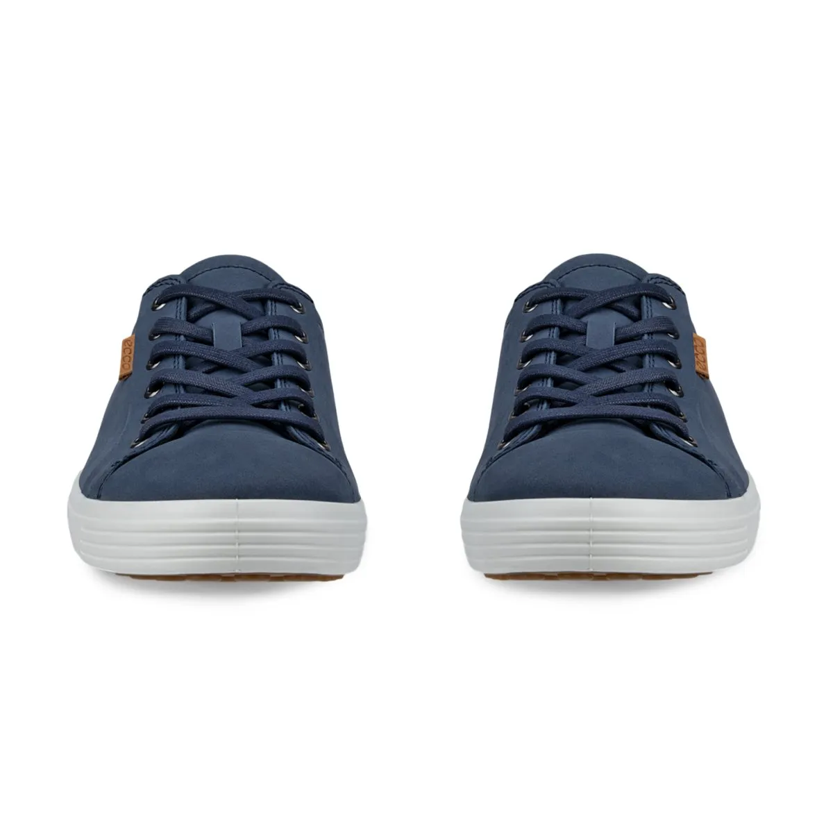 French Ease Plain Finish Ecco Men's Soft 7 Sneaker Marine/Lion Nubuck