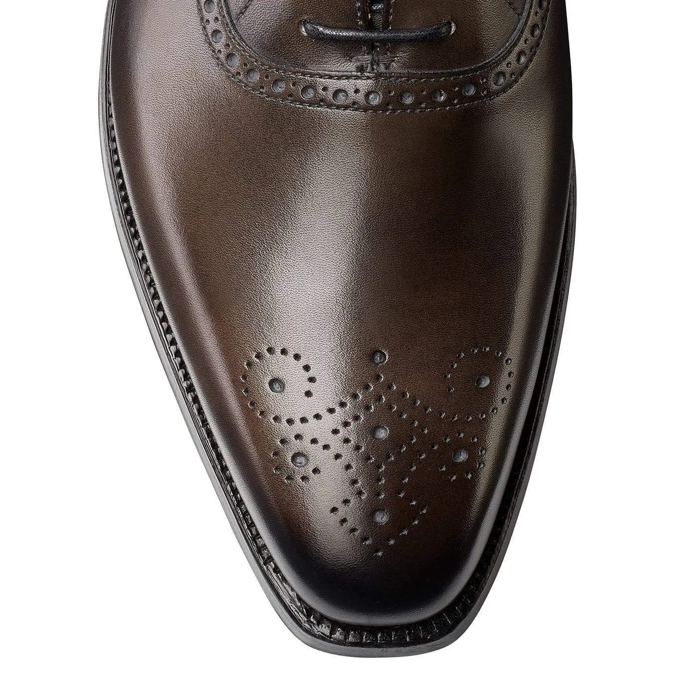 International Oxfords Edgware Grey Burnished Calf