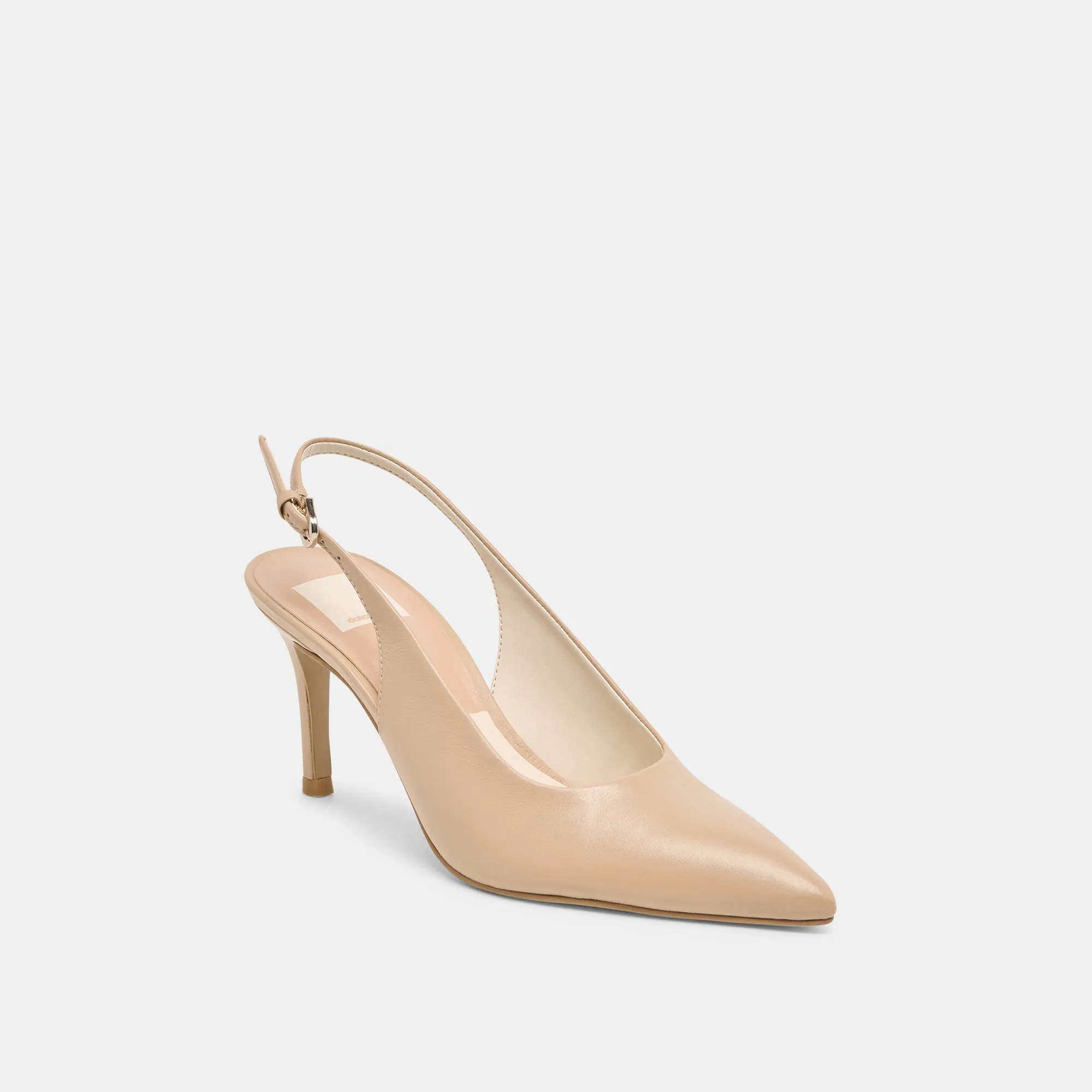 Anti Slip Sole ELASI HEELS BEIGE CRINKLE PATENT