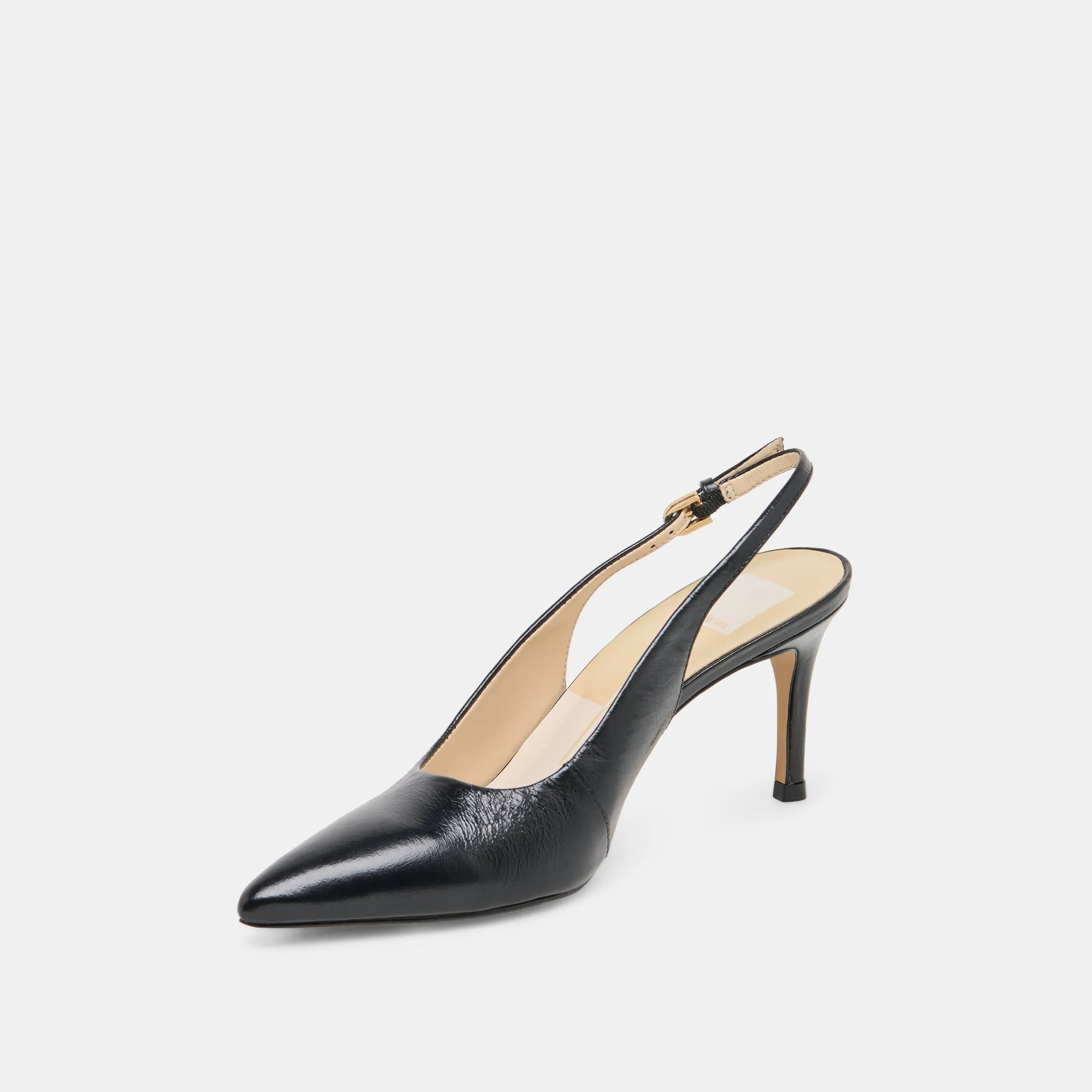 Leather Easy Clean ELASI HEELS BLACK LEATHER
