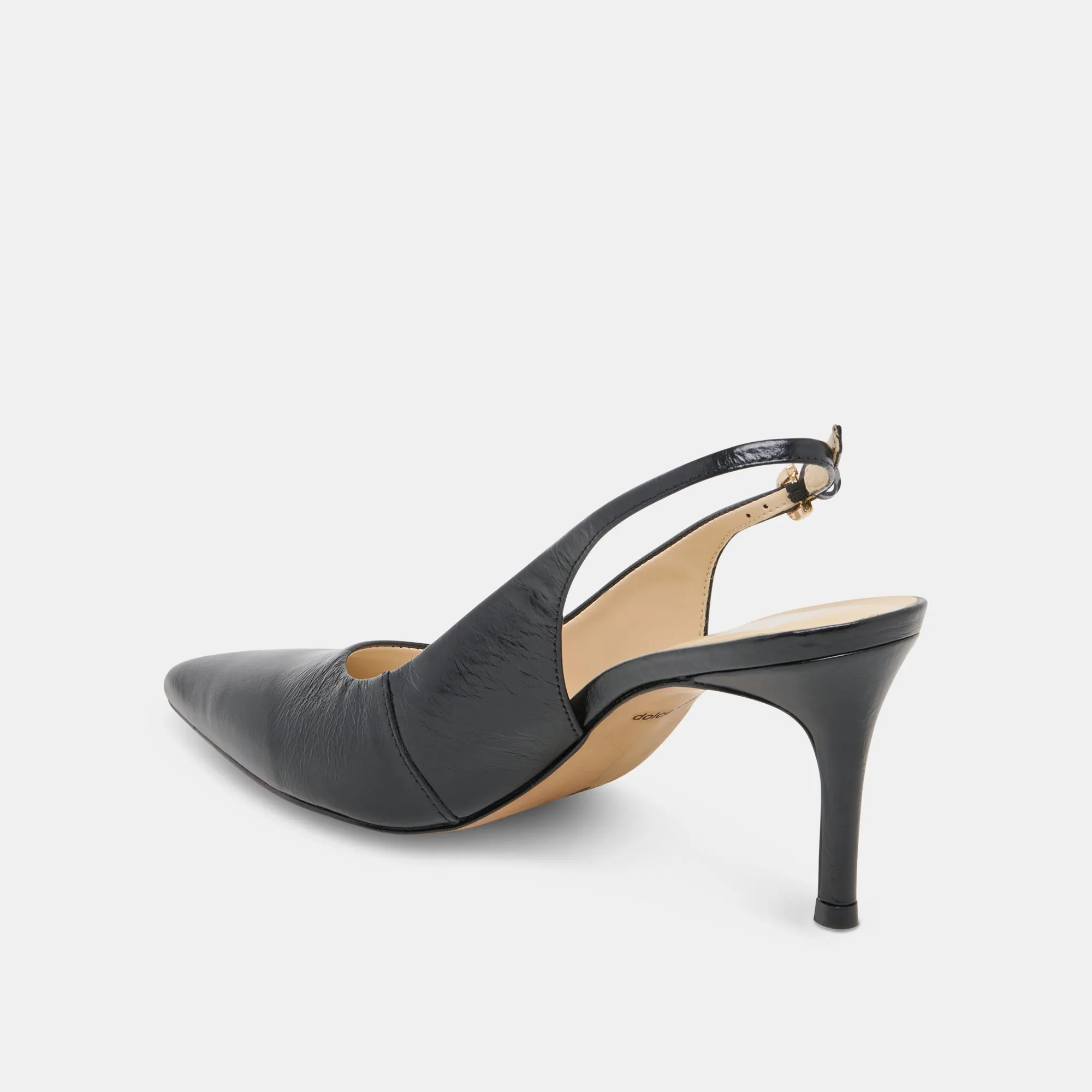Elegant Stiletto Shoes ELASI HEELS BLACK LEATHER