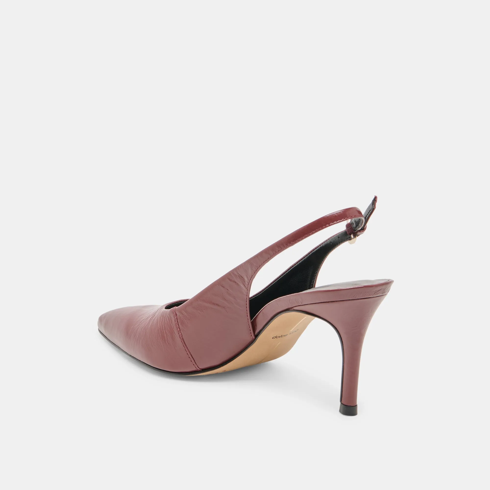 Memory foam insole ELASI HEELS OXBLOOD CRINKLE PATENT
