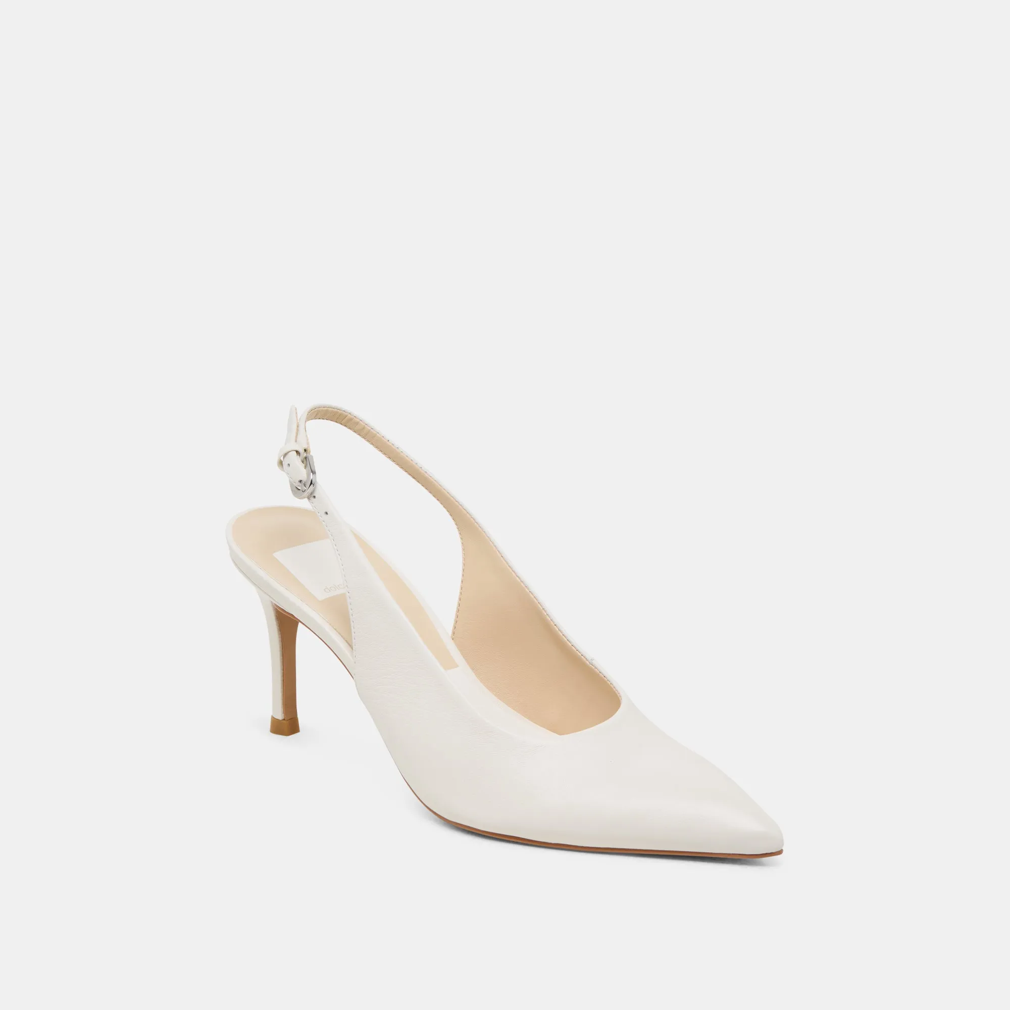 Sturdy Build ELASI HEELS WHITE LEATHER