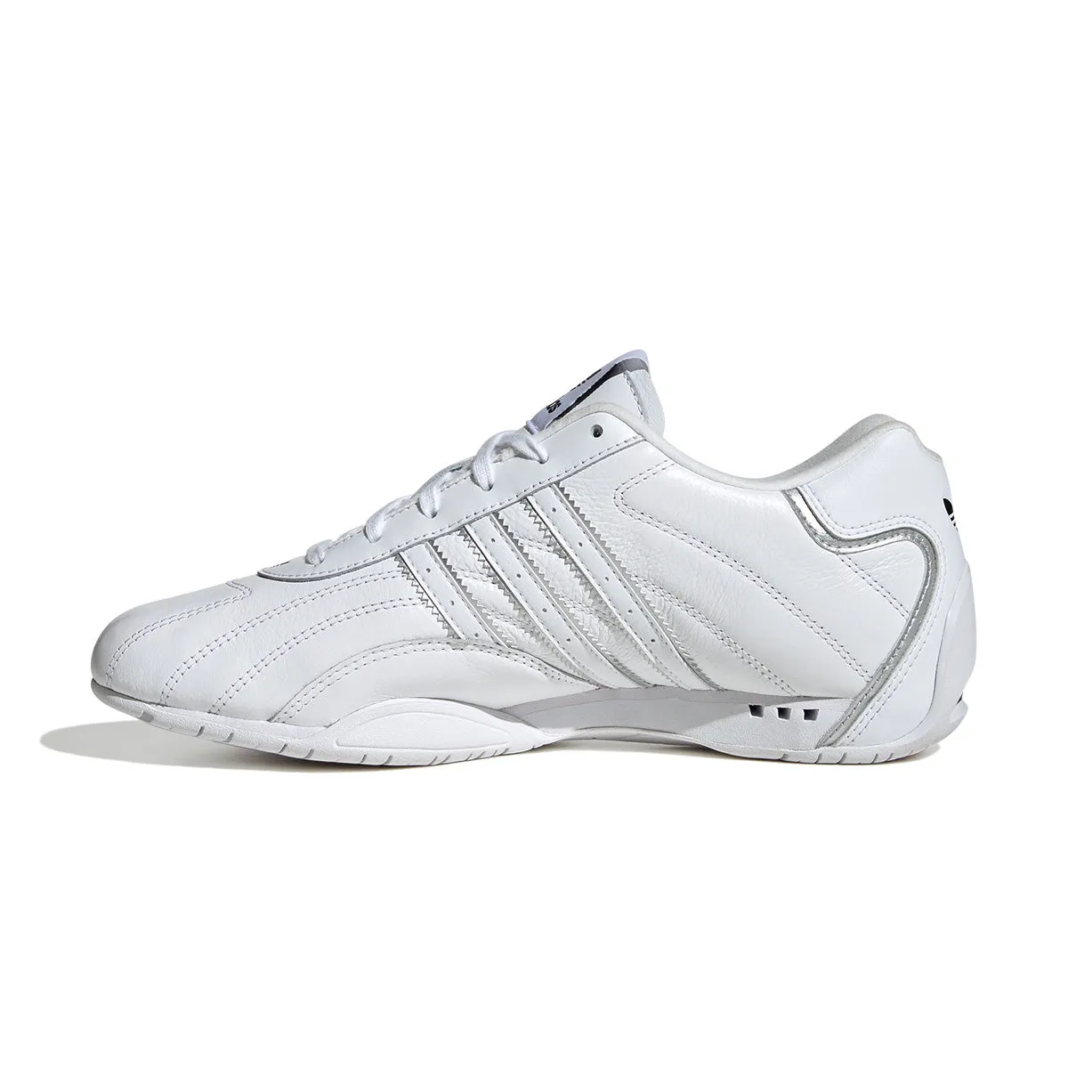 Soft Cushioned Upper Wmns Adi Racer Lo 'Cloud White Silver Metallic'