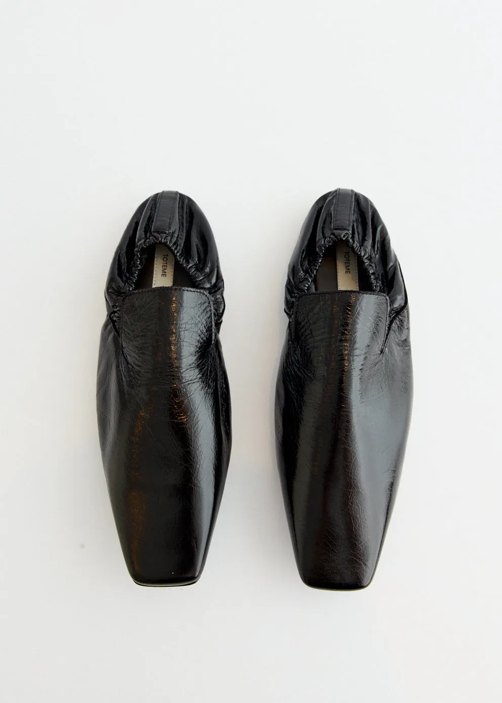 Elastic Back Leather Loafers Durable Construction