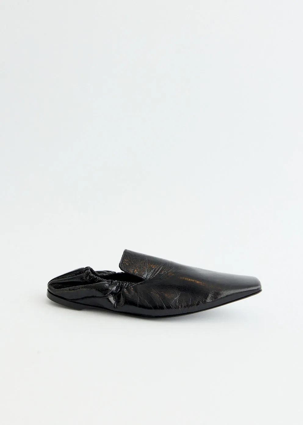 Elastic Back Leather Loafers foldable City Snap