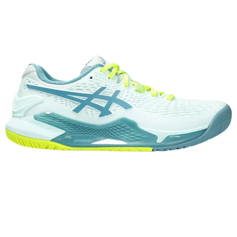Asics Gel Resolution 9 Womens Tennis Shoes -Soothing Sea / Gris Blue Soft Liner