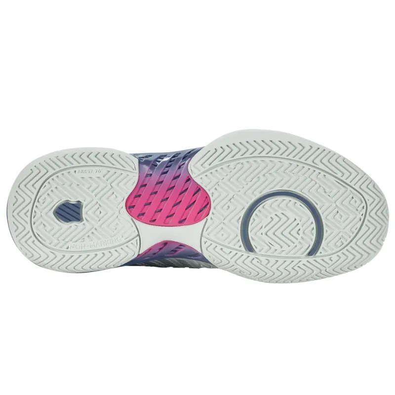 Comfort Padding Exercise Ready K Swiss Hypercourt Supreme AC Womens Tennis Shoes - Blue Blush/Infinity/Carmine Rose