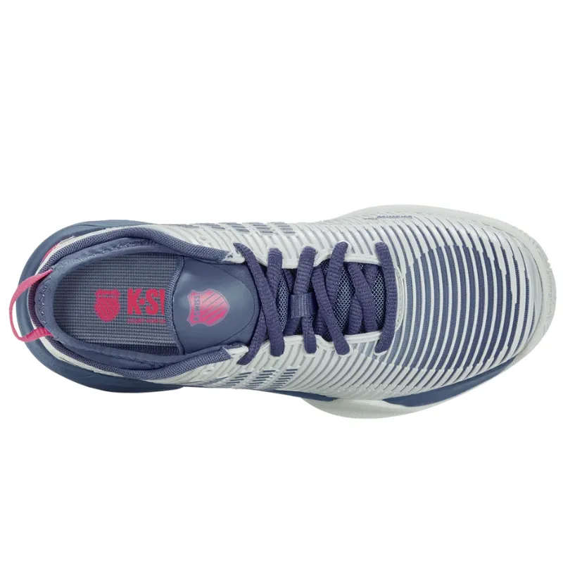 padded insole Durable outsole K Swiss Hypercourt Supreme AC Womens Tennis Shoes - Blue Blush/Infinity/Carmine Rose