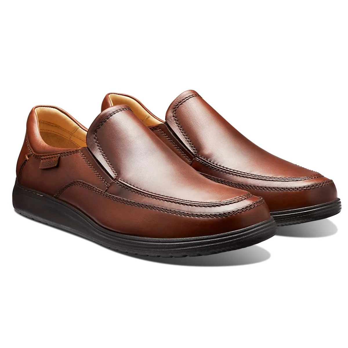 Classic Build Elastic Band Samuel Hubbard Men's Featherlight Olema Loafer Antique Brown Leather