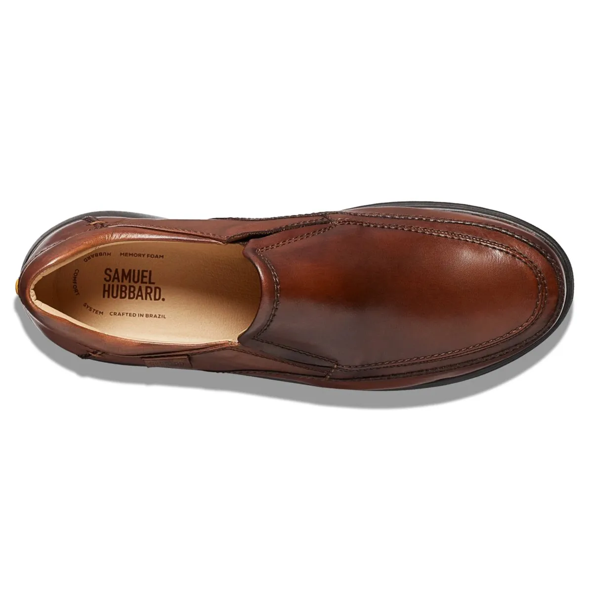 Samuel Hubbard Men's Featherlight Olema Loafer Antique Brown Leather Modern Edge