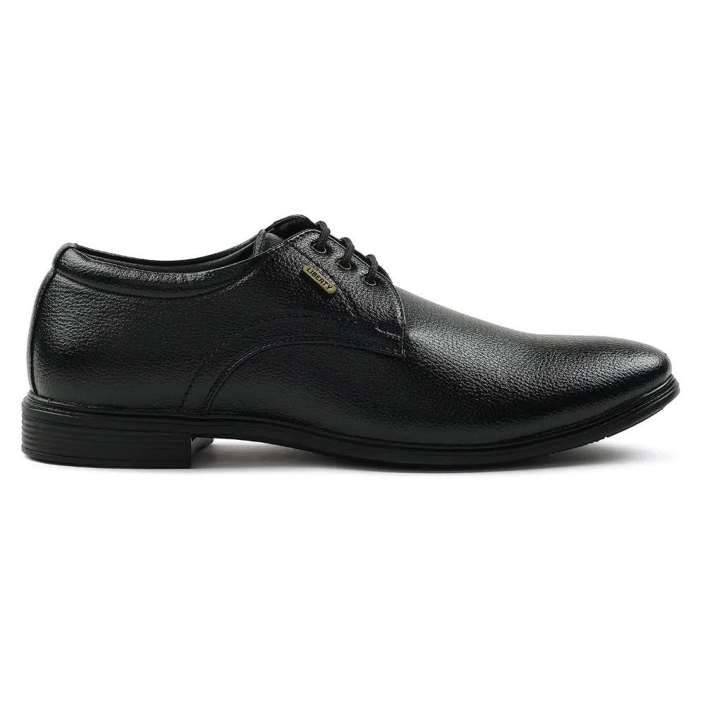 Fortune Black Formal Lacing Derby Shoes For Men HOL-130E By Liberty Reliable Comfort
