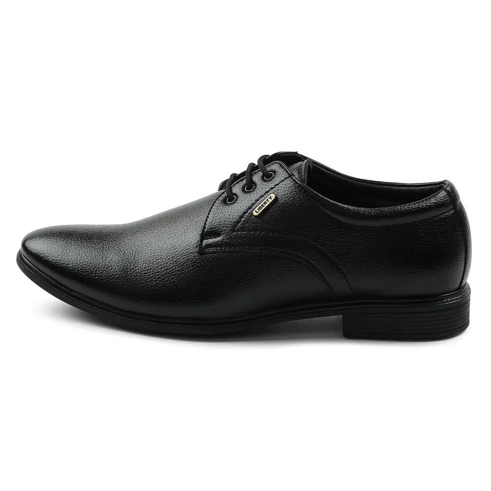 Fortune Black Formal Lacing Derby Shoes For Men HOL-130E By Liberty Weekend Walks