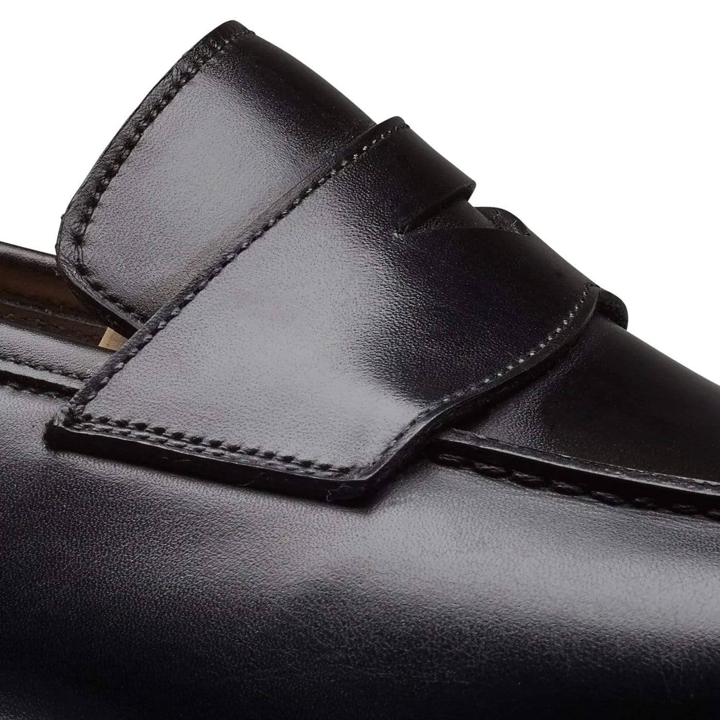Bury 2 Black Calf Comfortable Leather Slip-ons All Sure