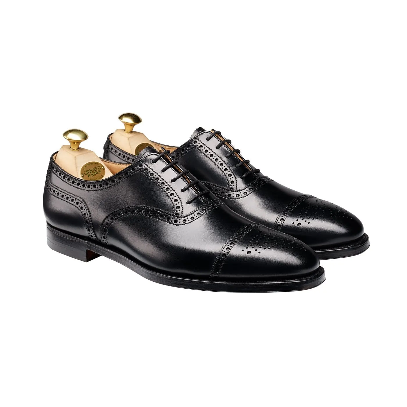 Westfield Black Calf Elegant Oxfords Sleek Look