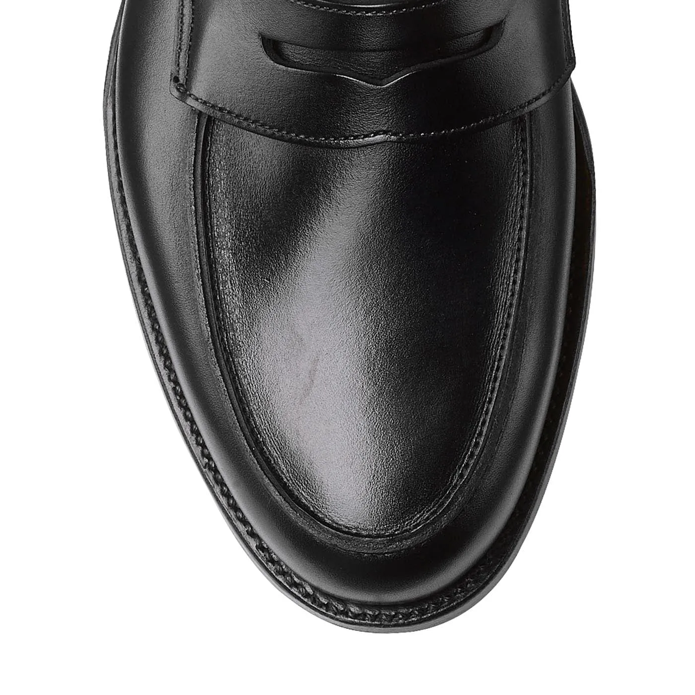 Elise Black Calf Chic Design Casual Slip-on Design