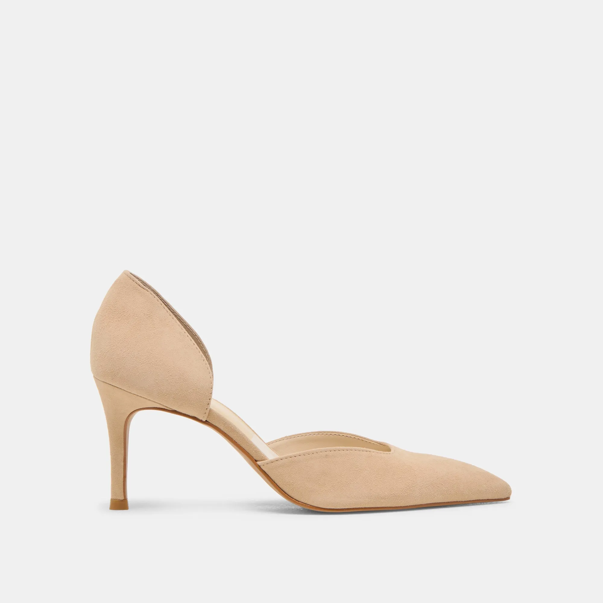 ELOY HEELS TAN SUEDE formal dress shoes Easy Clean
