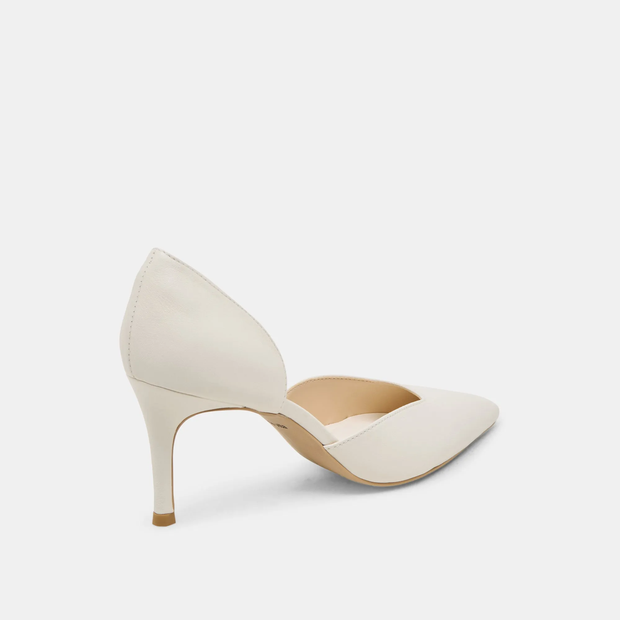 ELOY HEELS WHITE LEATHER foldable