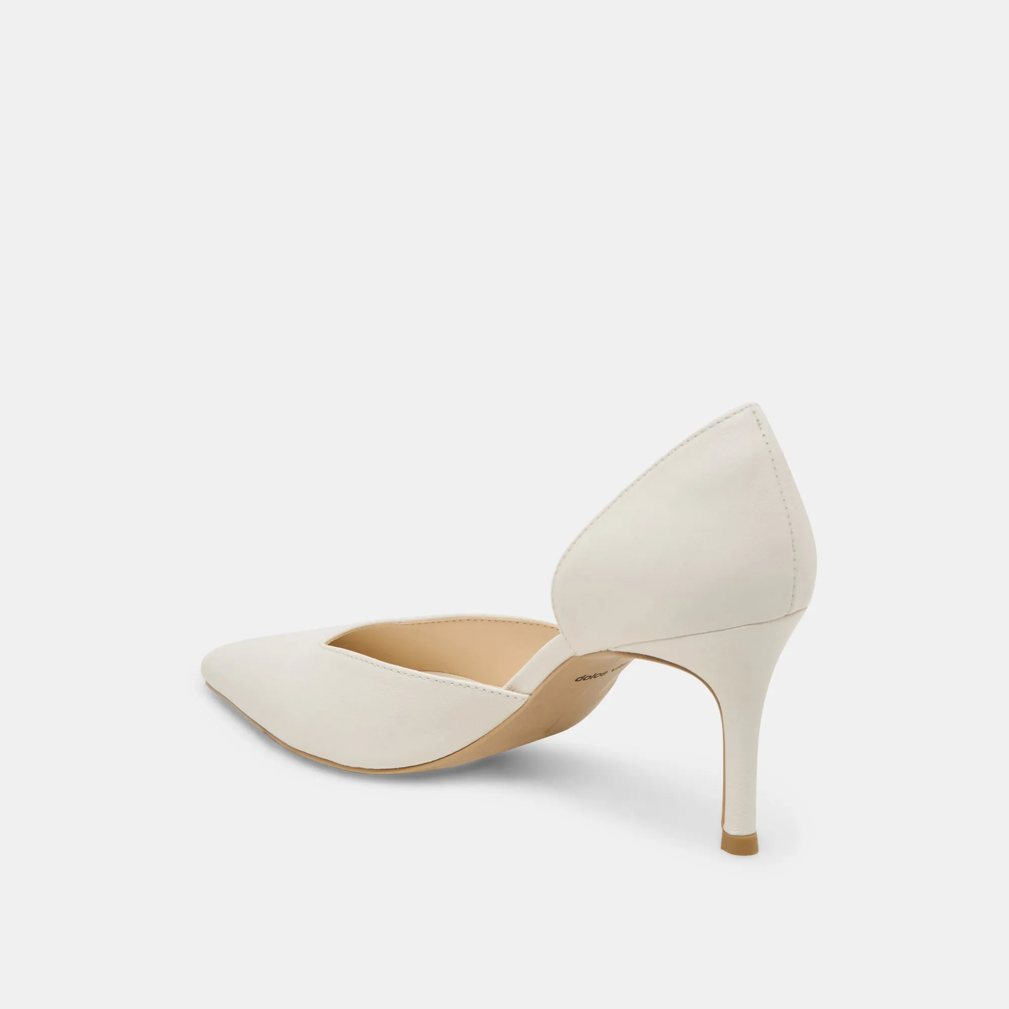 ELOY HEELS WHITE LEATHER Classic Wedding Heels