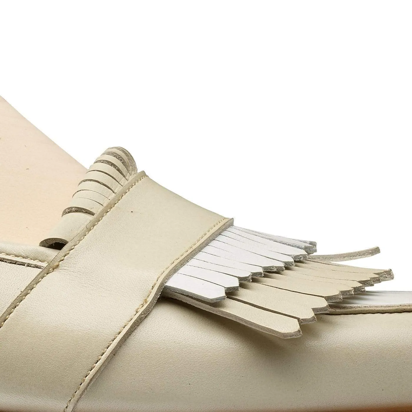 Path Smooth Emma Ivory & White Calf