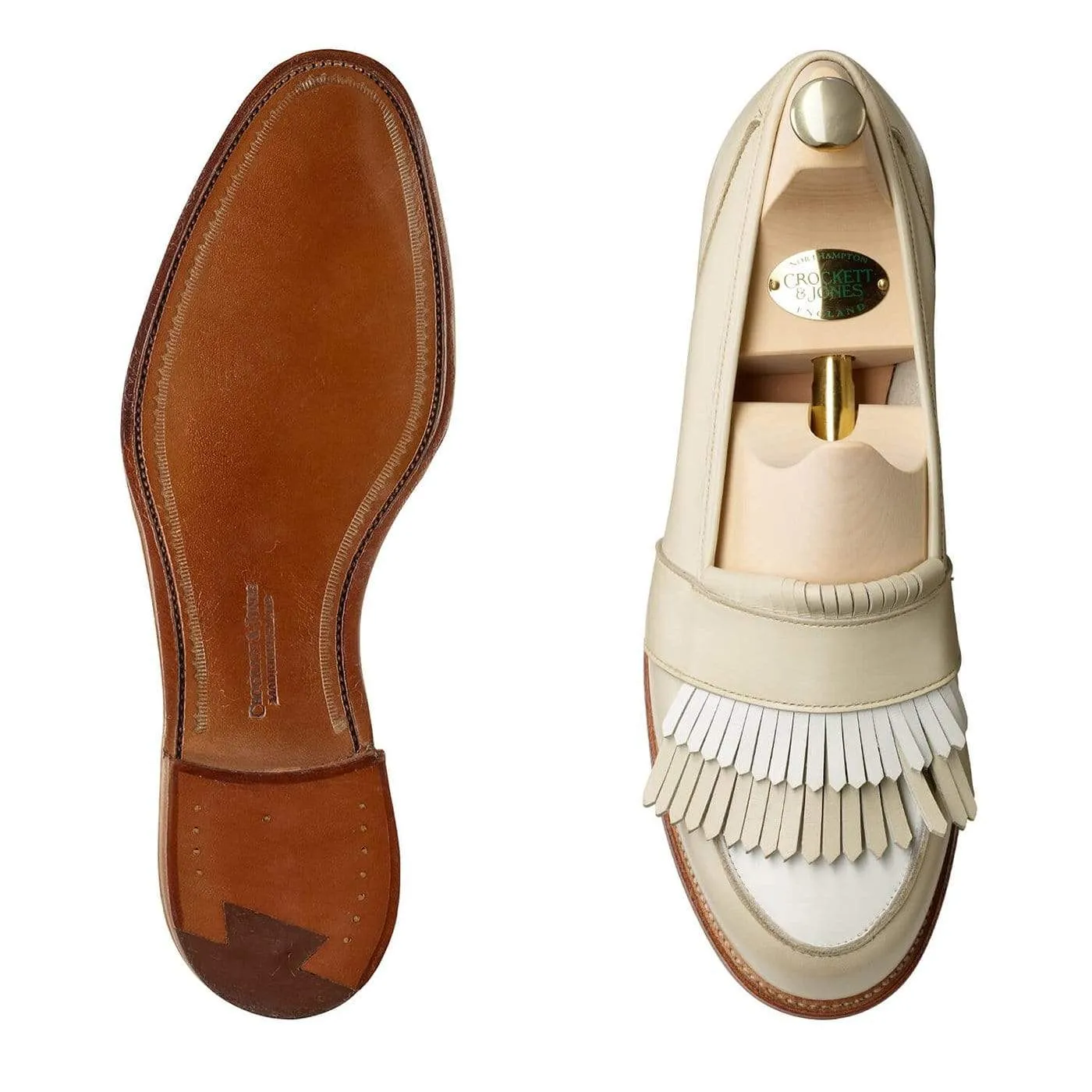 Lace Up Emma Ivory & White Calf