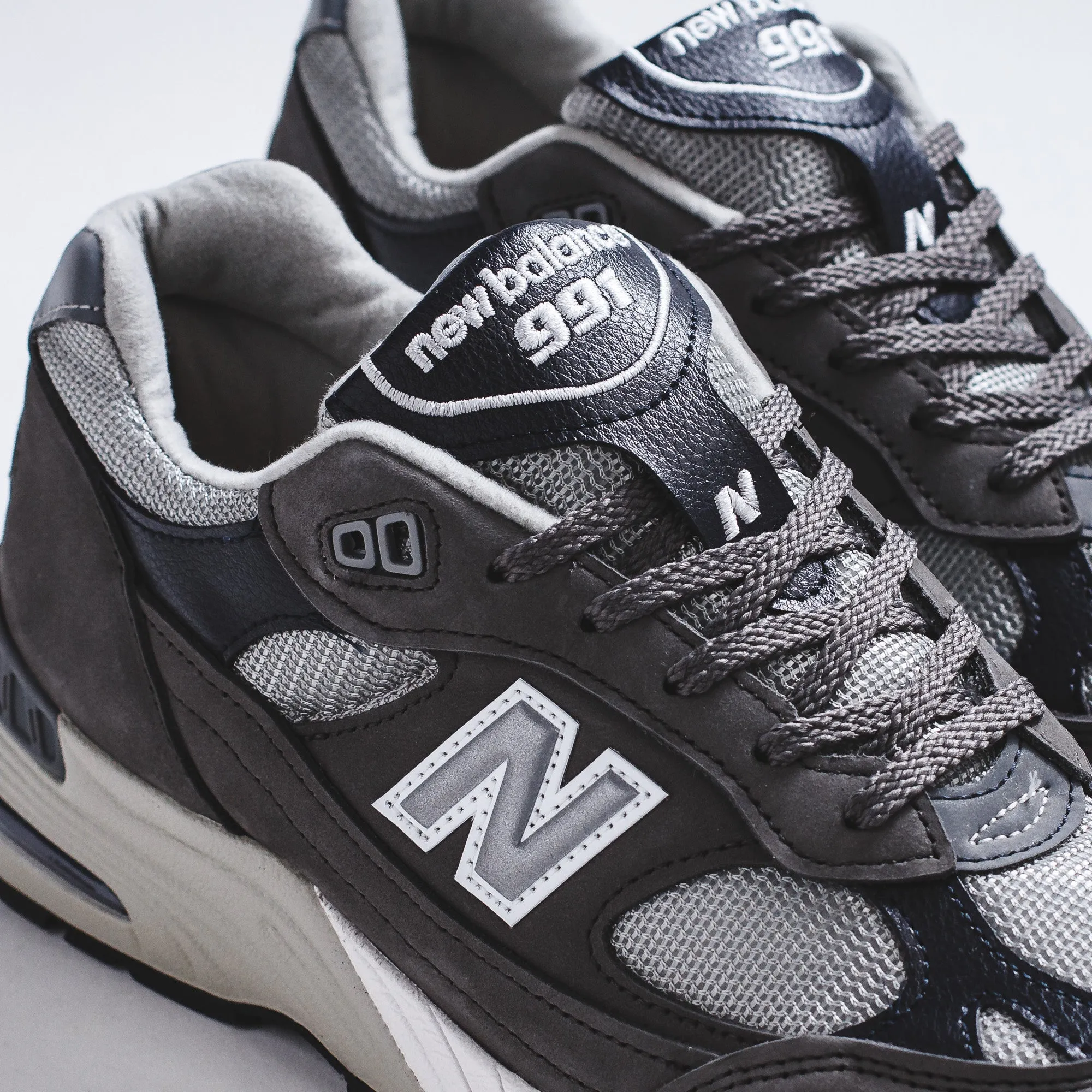 New Balance Men 991 Castlerock Made In UK M991GNS Light - On - Feet running with a sports bra