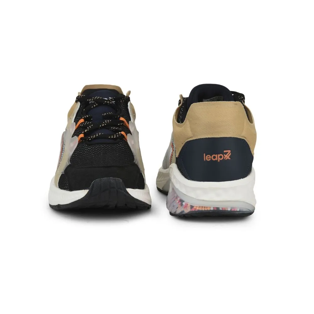 marble - design shoes Heel Pad Leap7x Sports Lacing Shoes For Men (Black) SNOOKER By Liberty