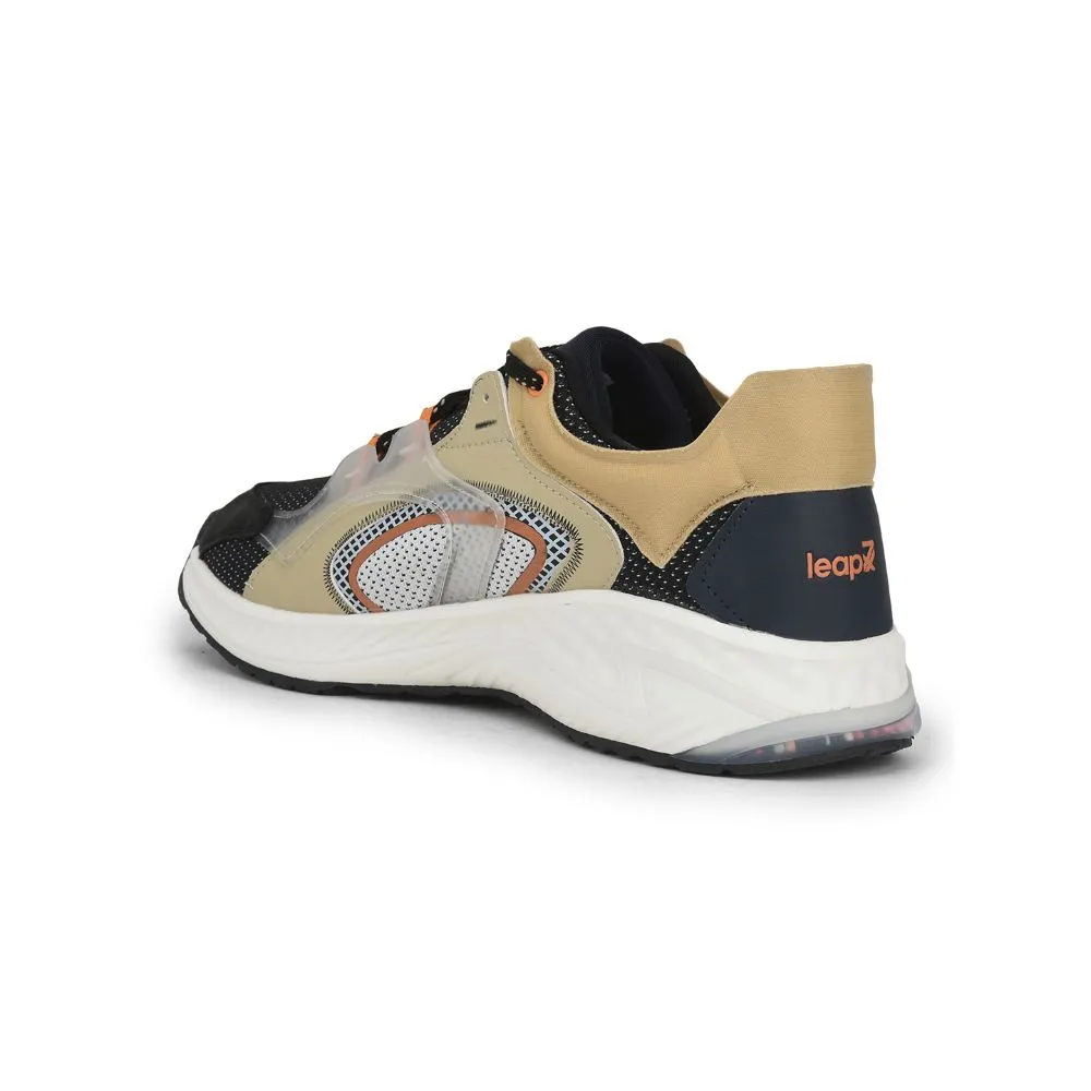 ground grip Leap7x Sports Lacing Shoes For Men (Black) SNOOKER By Liberty