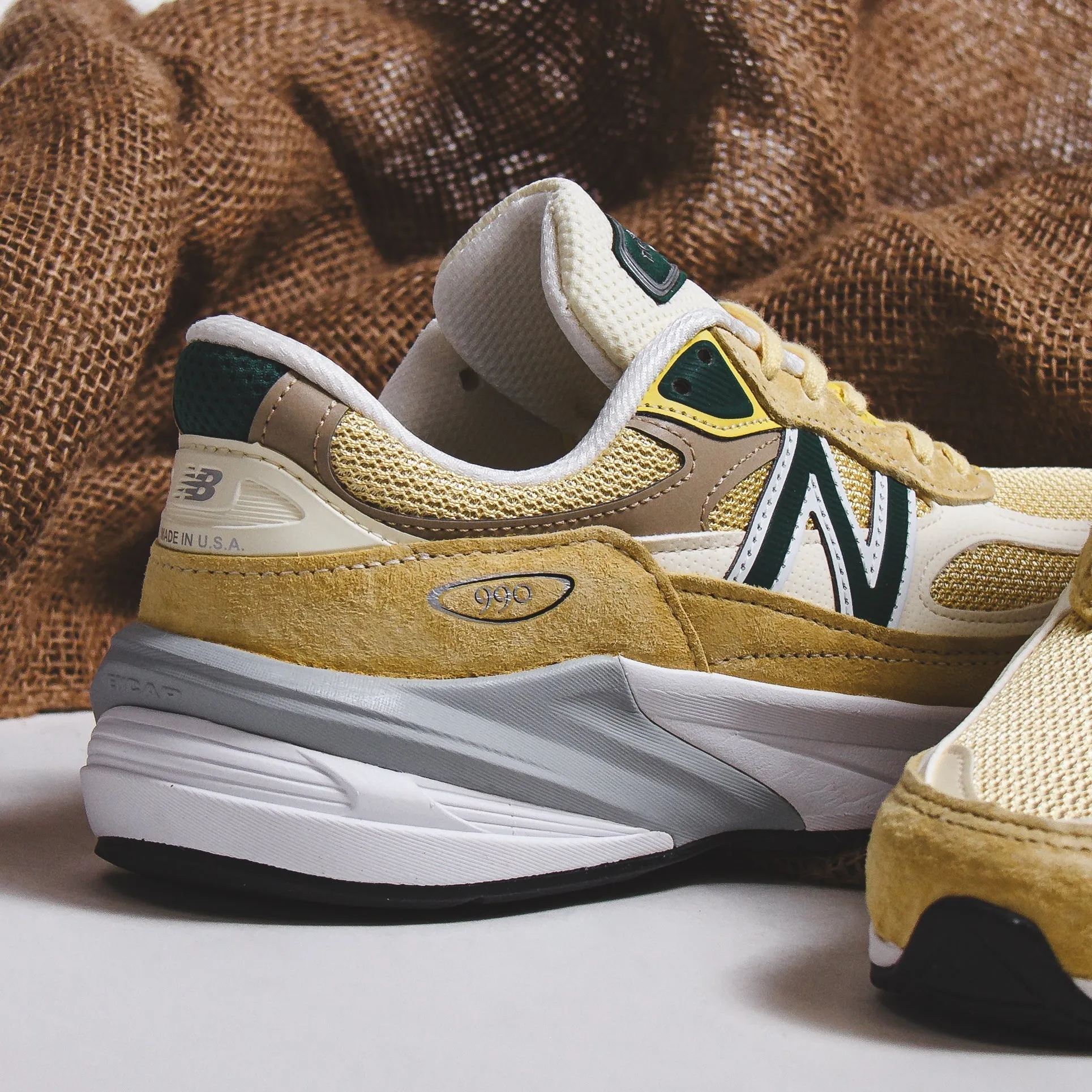 New Balance Unisex 990v6 Sulphur Made In USA U990TE6 Lateral Support