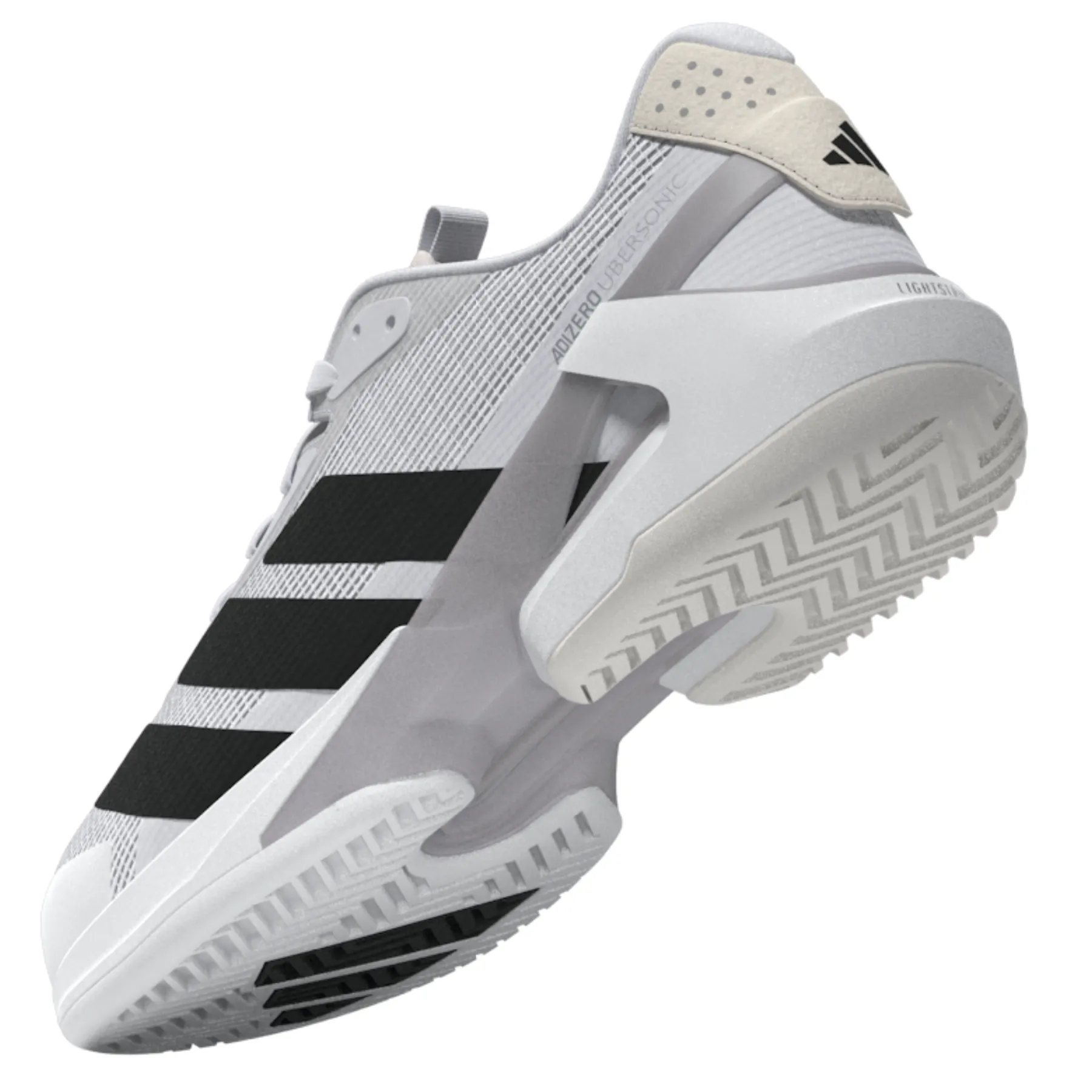 Adidas Adizero Ubersonic 5M Men Tennis Shoes - Cloud White / Core Black / Silver Metallic Non Slip Durable Build