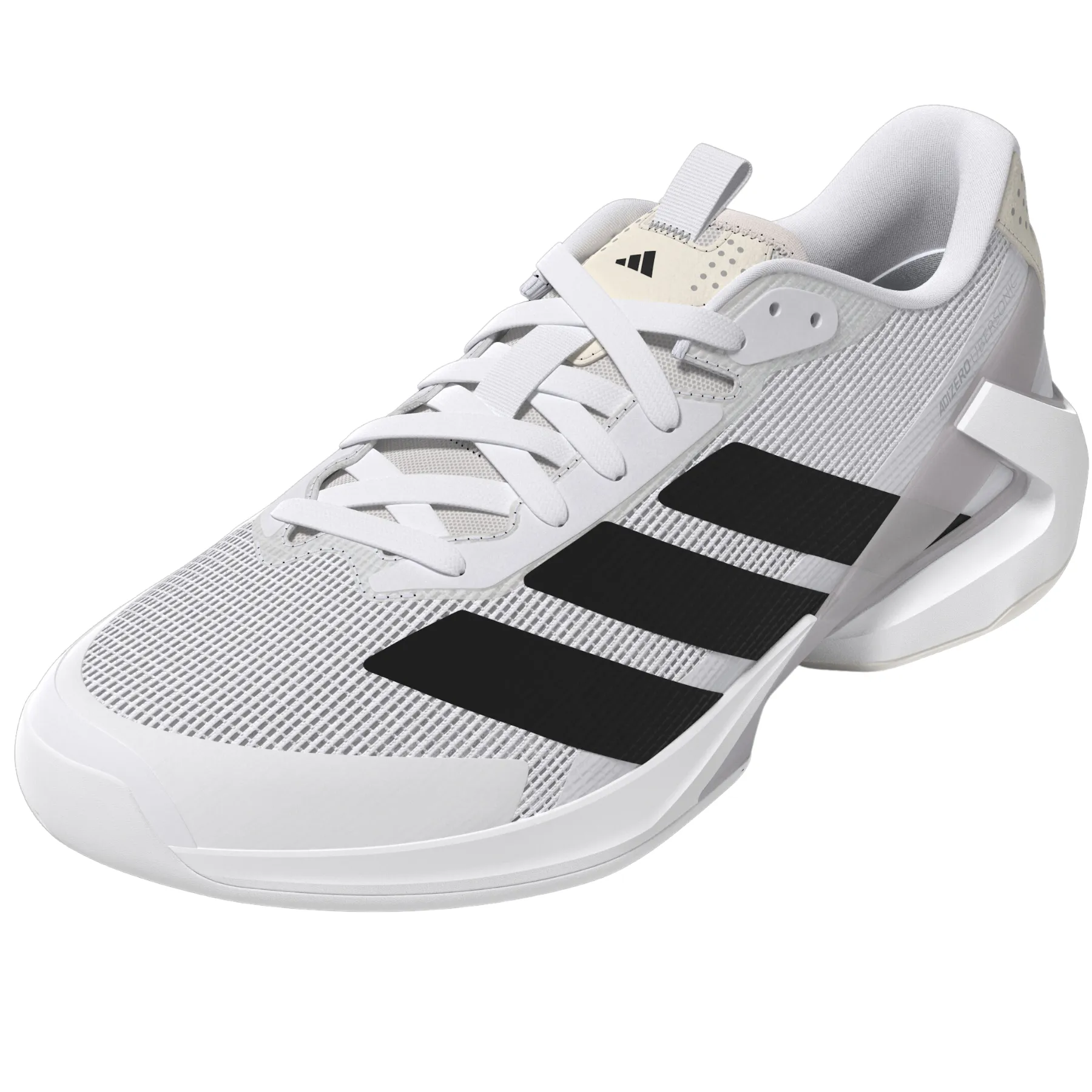 Speed Focus Adidas Adizero Ubersonic 5M Men Tennis Shoes - Cloud White / Core Black / Silver Metallic