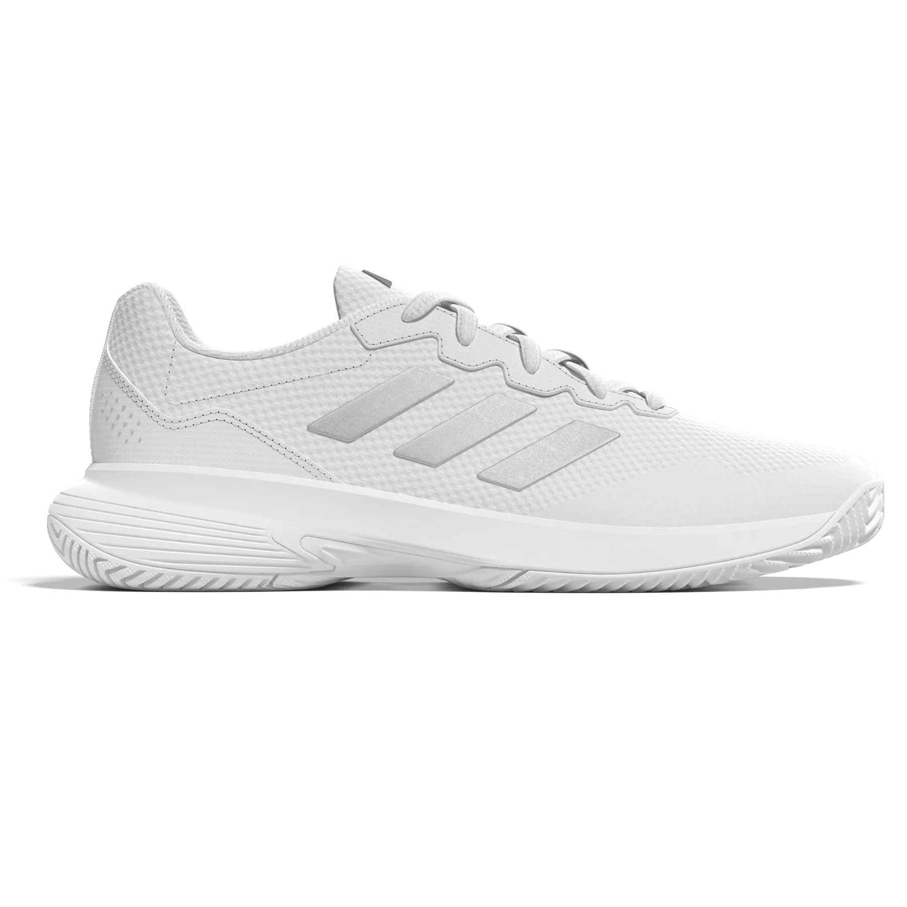 Adidas Performance Game Court 2.0  Womens Tennis Shoes - Footwear White/Silver Metallic Soft Padding
